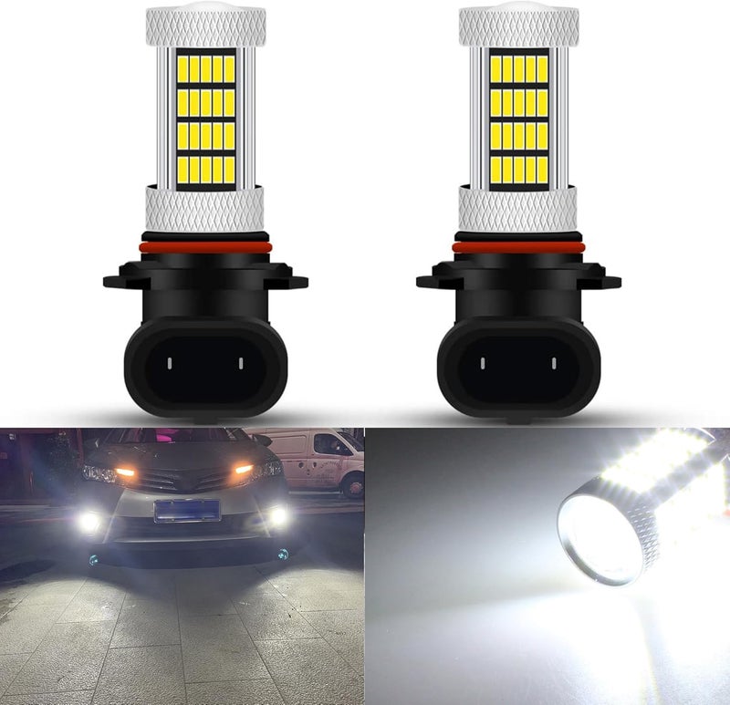 GLOFE High Power 92smd LED Bulbs 6000K White 9005 9006 9145 9140 H10 Super Bright Fog Light or Daytime Running Driving Lights (DRL Lamps) Replacement for Cars,Trucks, SUVs, Vans - Image 1